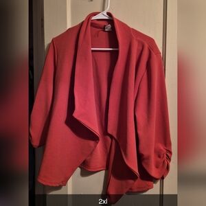 Women's Coral Open Front Sweater